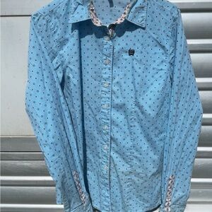 Blue ladies cinch shirt lg